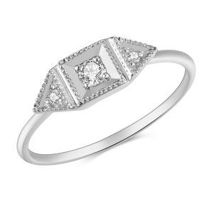 Real Natural Diamond Elegant Charm Ring White Gold